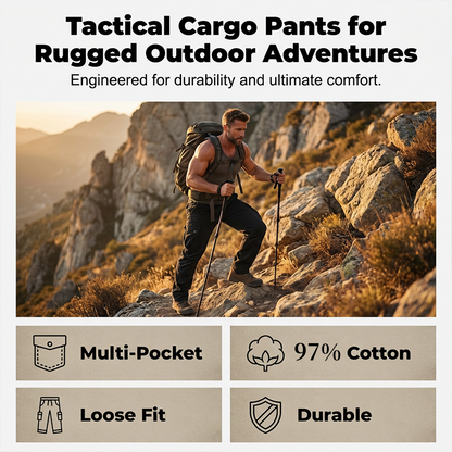 👖40% Rabatt! ⚡ Herren-Taktik-Arbeitshosen – gerade geschnitten, atmungsaktives hochwertiges Baumwollmaterial, praktische Taschen 🎒