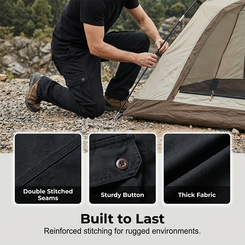 👖40% Rabatt! ⚡ Herren-Taktik-Arbeitshosen – gerade geschnitten, atmungsaktives hochwertiges Baumwollmaterial, praktische Taschen 🎒