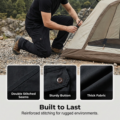 👖40% Rabatt! ⚡ Herren-Taktik-Arbeitshosen – gerade geschnitten, atmungsaktives hochwertiges Baumwollmaterial, praktische Taschen 🎒
