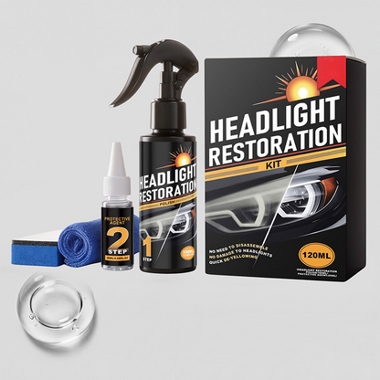 📢2 kaufen, 1 gratis – nur für kurze Zeit⏰ Auto-Scheinwerfer Pflegeset – tägliche Reinigung, Entfernung von Schmutz & UV-Schutz für klare Sicht 🚗✨