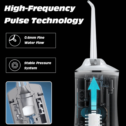 🦷 Tragbare Munddusche🚿 Variable Frequenz🔁 Tiefenreinigung für Zähne💎