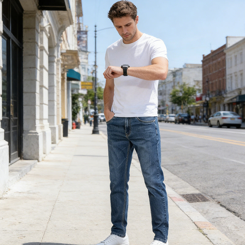 🧵👖Klassische Stretch-Jeans für Herren | Slim-Fit & angenehm weich