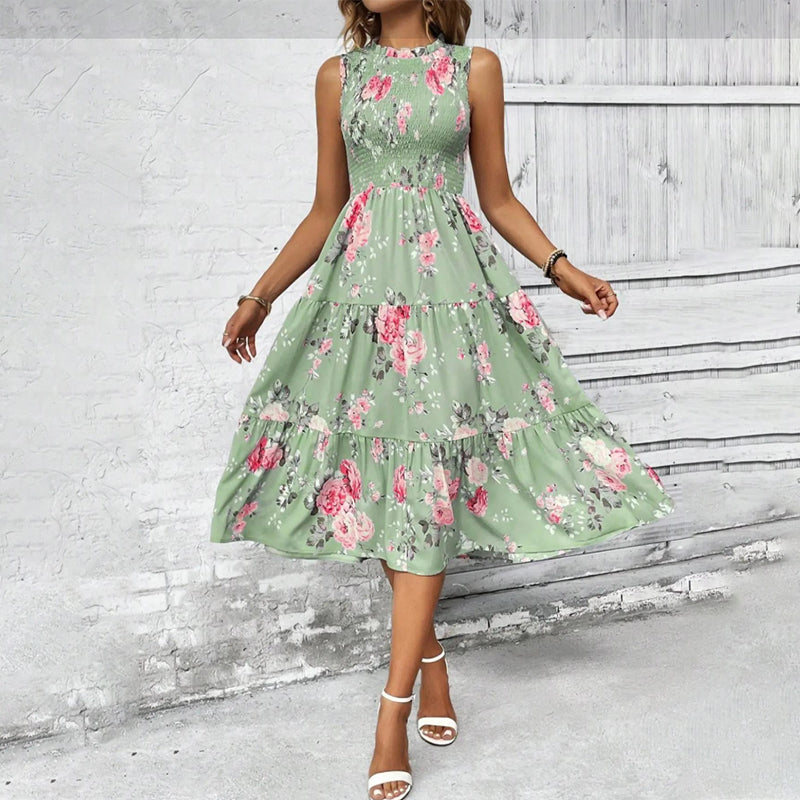 👗🌸 40% RABATT! Ärmelloses Freizeitkleid mit Blumenmuster für Damen – Leicht, lässig & perfekt für den Sommer 🌼