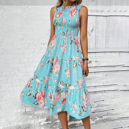 👗🌸 40% RABATT! Ärmelloses Freizeitkleid mit Blumenmuster für Damen – Leicht, lässig & perfekt für den Sommer 🌼