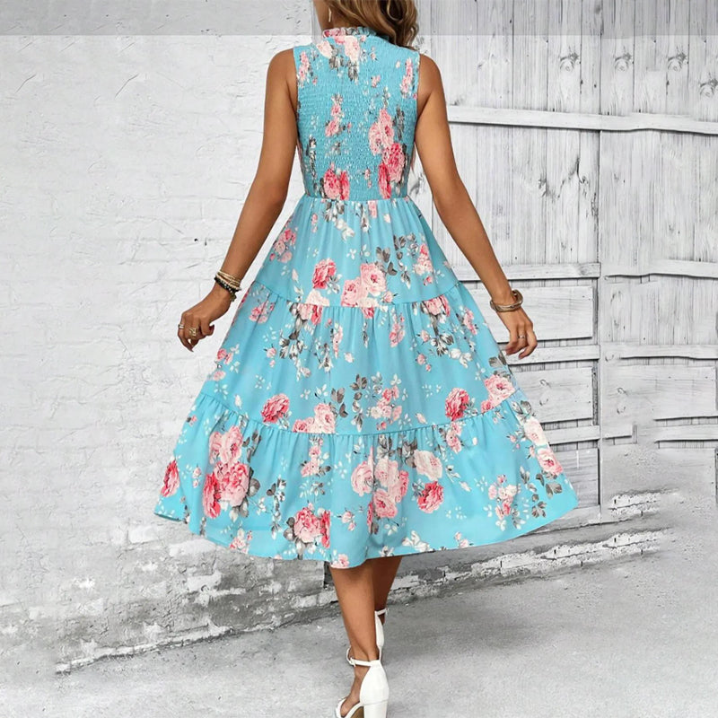 👗🌸 40% RABATT! Ärmelloses Freizeitkleid mit Blumenmuster für Damen – Leicht, lässig & perfekt für den Sommer 🌼