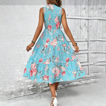 👗🌸 40% RABATT! Ärmelloses Freizeitkleid mit Blumenmuster für Damen – Leicht, lässig & perfekt für den Sommer 🌼