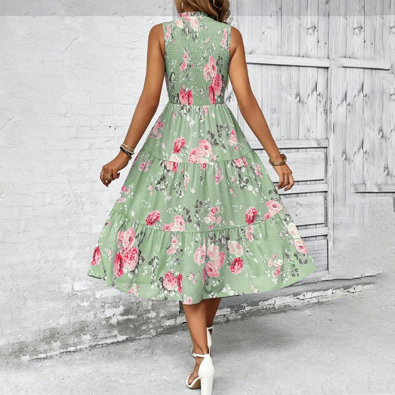 👗🌸 40% RABATT! Ärmelloses Freizeitkleid mit Blumenmuster für Damen – Leicht, lässig & perfekt für den Sommer 🌼