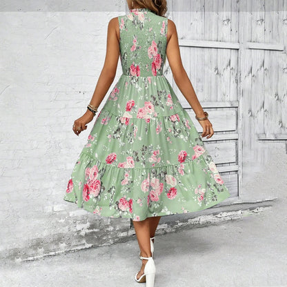 👗🌸 40% RABATT! Ärmelloses Freizeitkleid mit Blumenmuster für Damen – Leicht, lässig & perfekt für den Sommer 🌼