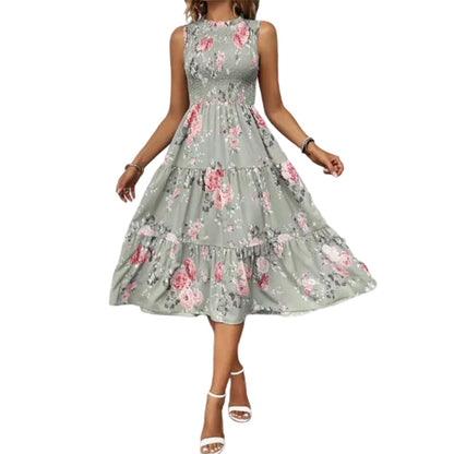 👗🌸 40% RABATT! Ärmelloses Freizeitkleid mit Blumenmuster für Damen – Leicht, lässig & perfekt für den Sommer 🌼