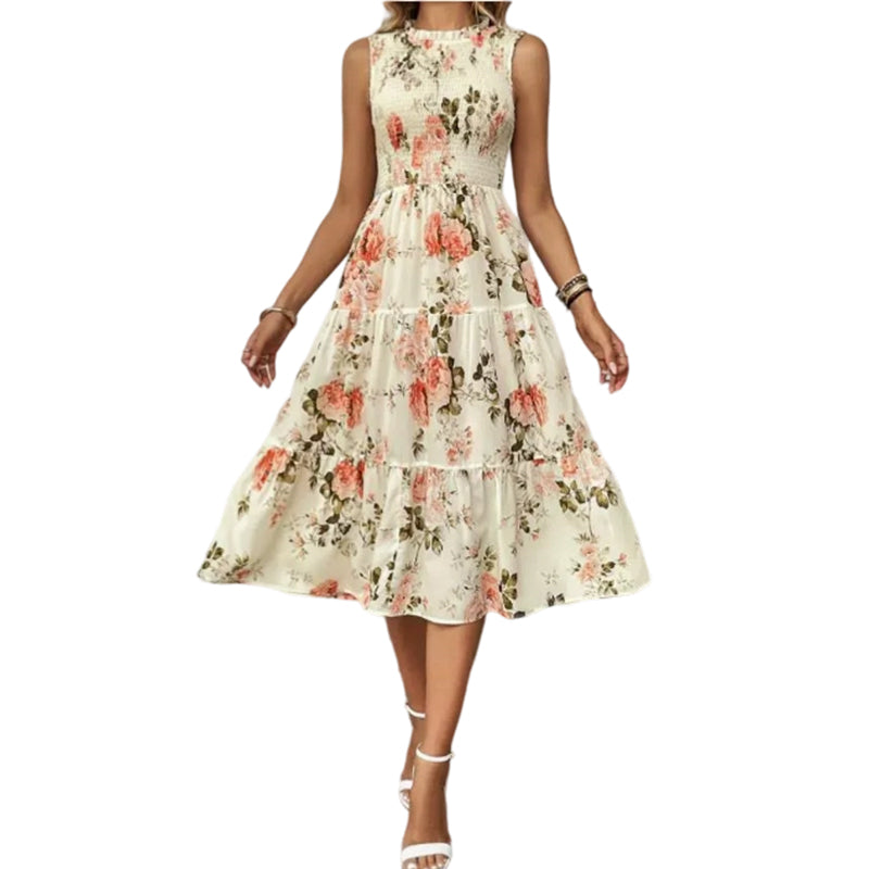 👗🌸 40% RABATT! Ärmelloses Freizeitkleid mit Blumenmuster für Damen – Leicht, lässig & perfekt für den Sommer 🌼