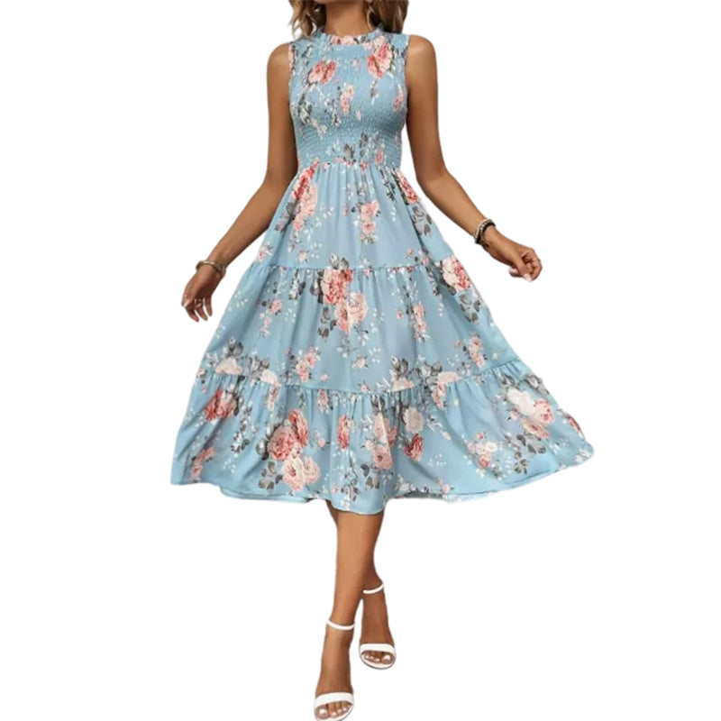 👗🌸 40% RABATT! Ärmelloses Freizeitkleid mit Blumenmuster für Damen – Leicht, lässig & perfekt für den Sommer 🌼