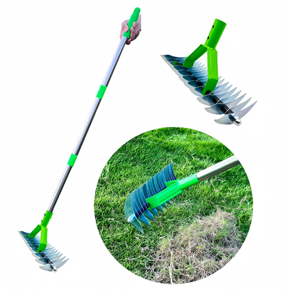 🌱 Hochleistungs-Vertikutier- und Belüftungsrechen ✨ Perfekt für Rasenpflege & Gartenpflege🌿2.