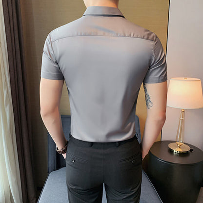 👕❄️Eisseide Kurzarmhemden für Herren｜Hochelastisch & Weich