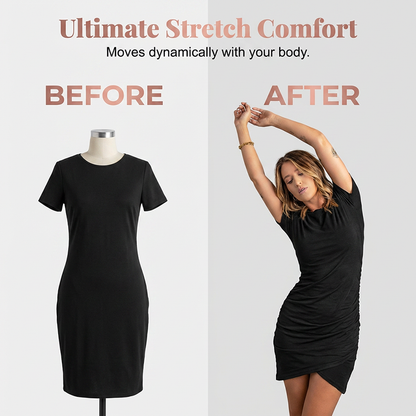 🌸 Damen Kurzarm-Kleid mit Raffungen ✨ figurbetont, bequem & vielseitig 💼 ideal für Alltag, Büro & Ausgehen👗