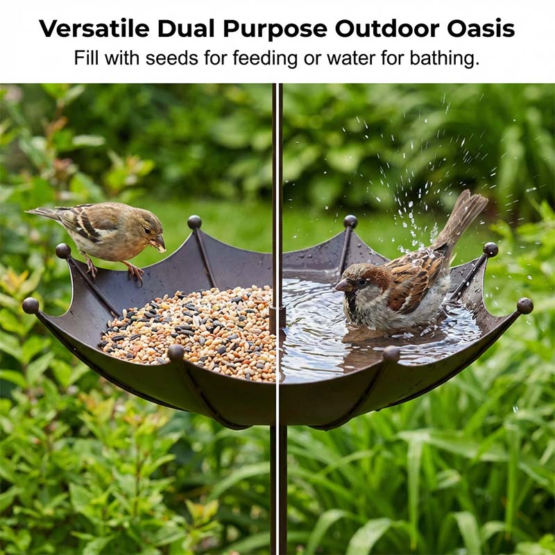 🔥  2026 TOP SELLER NEUHEIT! – 🐦Hängendes Futter- und Trinkhaus in Regenschirmform für Vögel