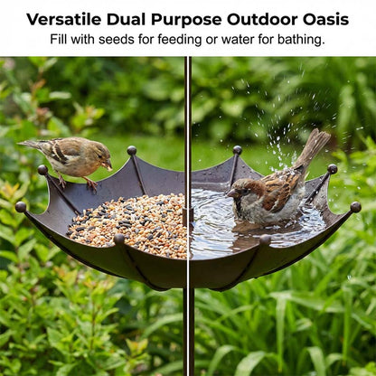 🔥  2026 TOP SELLER NEUHEIT! – 🐦Hängendes Futter- und Trinkhaus in Regenschirmform für Vögel