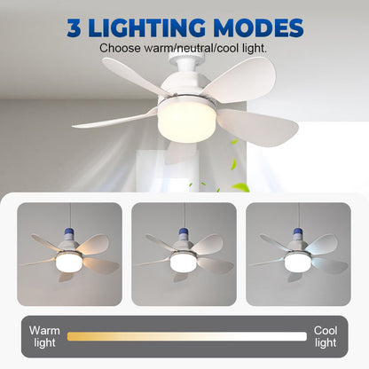 💡 2-in-1-Deckenventilator ✨ mit LED-Beleuchtung & Fernbedienung 🎛️ Leise & 4-Gang 🌀