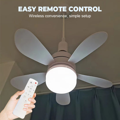 💡 2-in-1-Deckenventilator ✨ mit LED-Beleuchtung & Fernbedienung 🎛️ Leise & 4-Gang 🌀