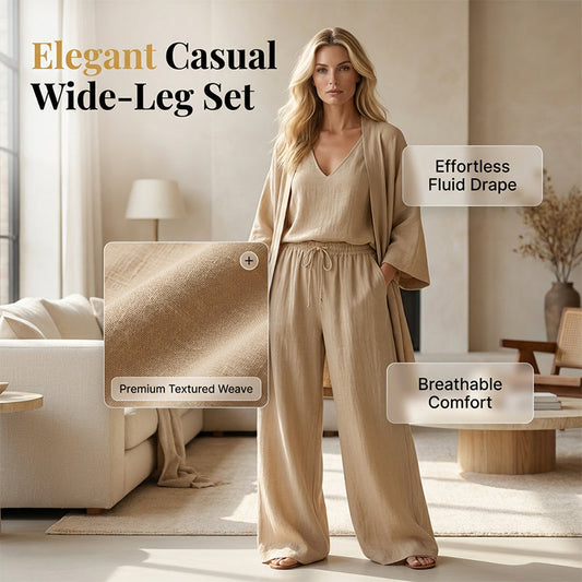 💥 50% RABATT 🌿 „Pure Serenity“ 3-Teiler Lounge-Set ☁️ ultra bequem, leicht & elegant entspannte Silhouette ✨