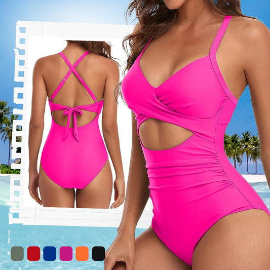 ⏰🔥 DEIN NEUER SOMMER-LIEBLING. Women's Solid Ribbed Cutout-Front Shaping Swimsuit – der perfekte Mix aus Style & Funktion. Die Ripp-Struktur schmeichelt jeder Figur, der Cutout setzt Akzente. Für Strand, Pool & heiße Tage. 👙🌊