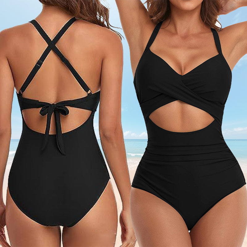 ⏰🔥 DEIN NEUER SOMMER-LIEBLING. Women's Solid Ribbed Cutout-Front Shaping Swimsuit – der perfekte Mix aus Style & Funktion. Die Ripp-Struktur schmeichelt jeder Figur, der Cutout setzt Akzente. Für Strand, Pool & heiße Tage. 👙🌊