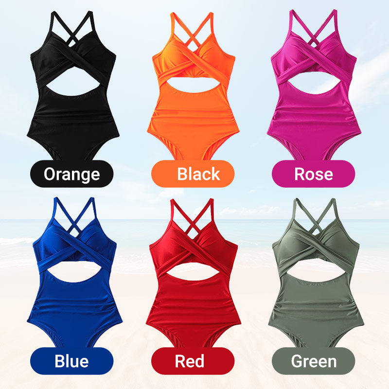 ⏰🔥 DEIN NEUER SOMMER-LIEBLING. Women's Solid Ribbed Cutout-Front Shaping Swimsuit – der perfekte Mix aus Style & Funktion. Die Ripp-Struktur schmeichelt jeder Figur, der Cutout setzt Akzente. Für Strand, Pool & heiße Tage. 👙🌊