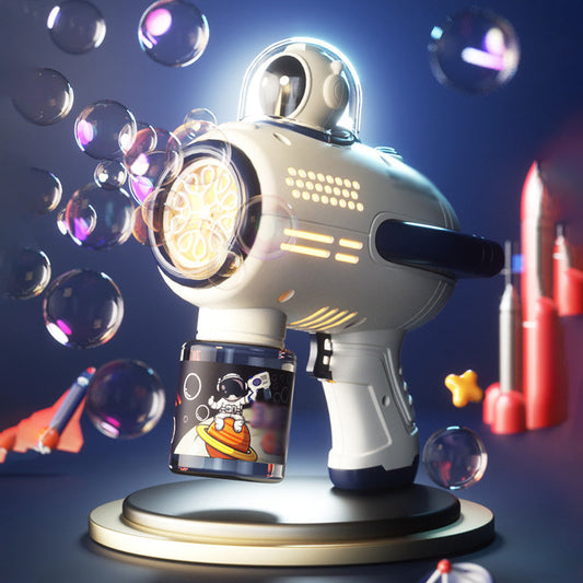 😊🎈🌌 Space Cartoon – Elektrische Handseifenblasenpistole 🚀✨