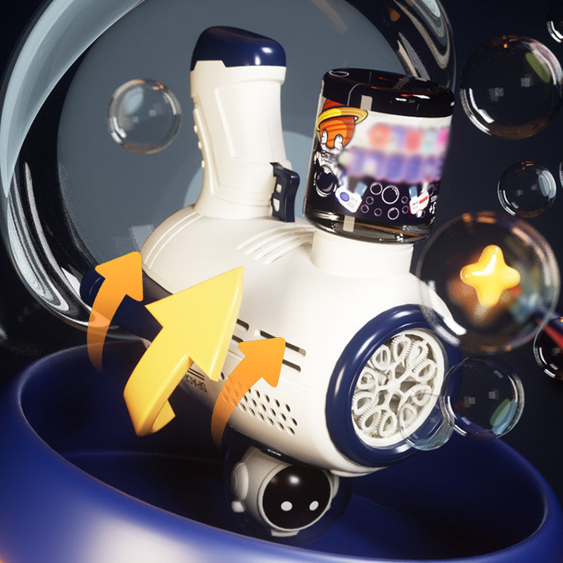 😊🎈🌌 Space Cartoon – Elektrische Handseifenblasenpistole 🚀✨
