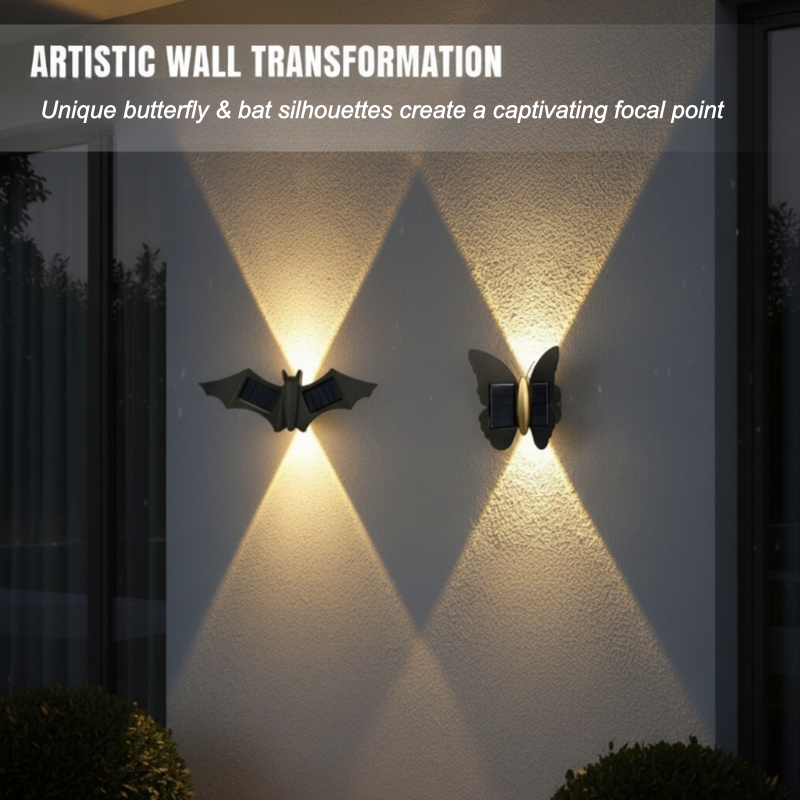 ⏳Limitiertes 50 % Rabatt⏰Wasserdichte LED-Wandleuchte mit Solarstromversorgung🦋💡