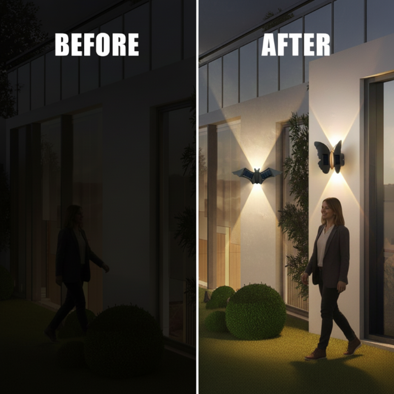 ⏳Limitiertes 50 % Rabatt⏰Wasserdichte LED-Wandleuchte mit Solarstromversorgung🦋💡