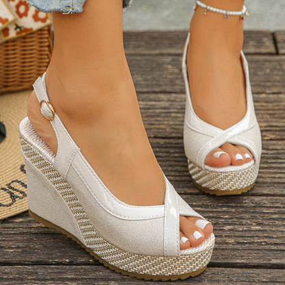 👡 LIMITED-TIME 50% RABATT! 🌸 Damen-Keilsandalen mit Zehensteg – Plattform, Atmungsaktiv, Rutschfeste Sohle 🌴