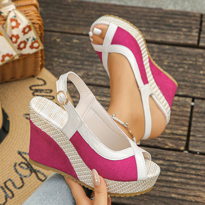 👡 LIMITED-TIME 50% RABATT! 🌸 Damen-Keilsandalen mit Zehensteg – Plattform, Atmungsaktiv, Rutschfeste Sohle 🌴