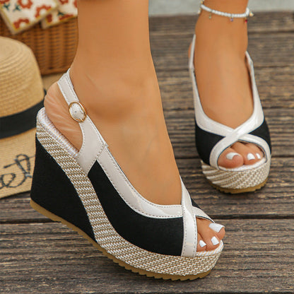 👡 LIMITED-TIME 50% RABATT! 🌸 Damen-Keilsandalen mit Zehensteg – Plattform, Atmungsaktiv, Rutschfeste Sohle 🌴