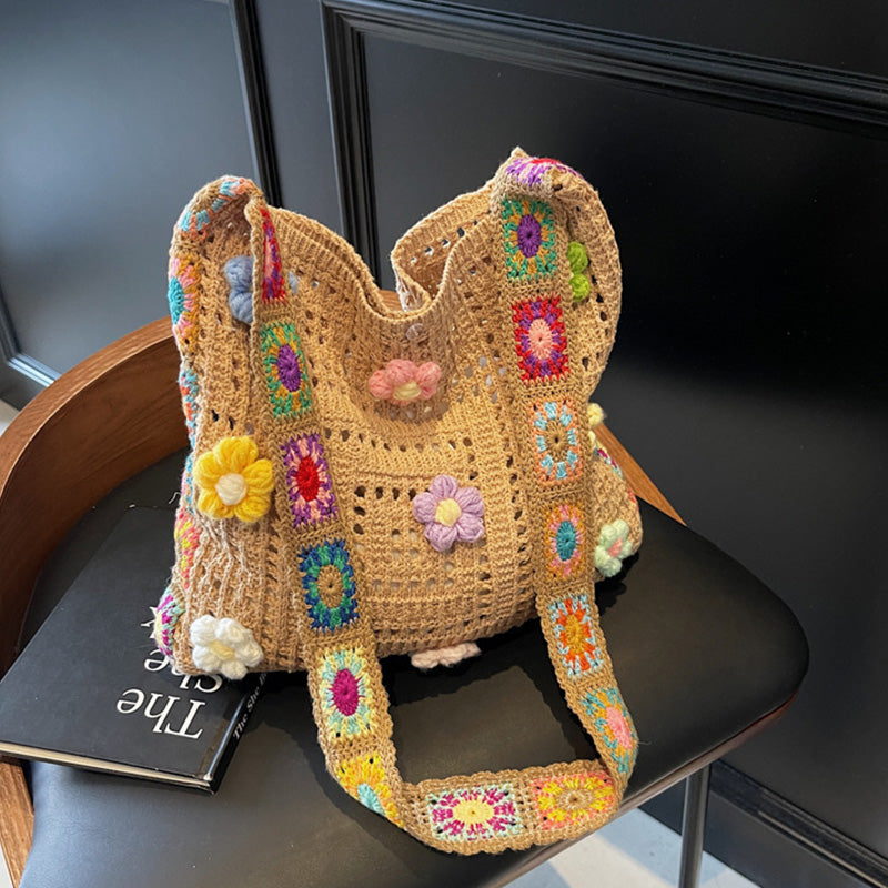 👜 50% RABATT! 🧶 Ethnische Häkel-Umhängetasche für Damen – Handgefertigt, Leicht & Ideal Für Einen Bohemischen Stil Im Urlaub Oder Alltag 🌸