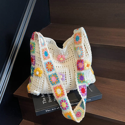 👜 50% RABATT! 🧶 Ethnische Häkel-Umhängetasche für Damen – Handgefertigt, Leicht & Ideal Für Einen Bohemischen Stil Im Urlaub Oder Alltag 🌸