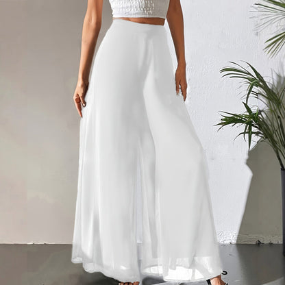 ✨ Schick & bequem: Fließende Chiffon-Hose mit weitem Bein für Damen – für jeden Anlass ✨