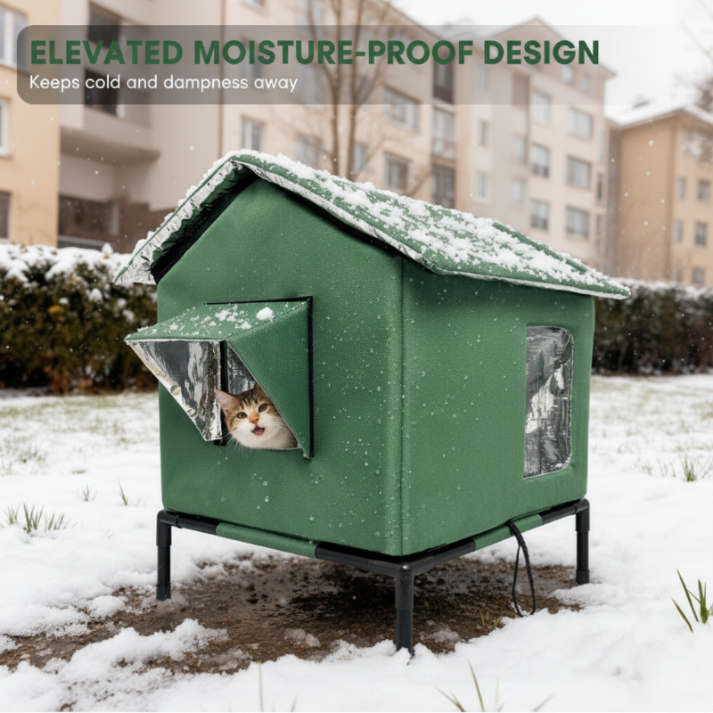 🐱 50% RABATT!🏠 Wasserdichtes Outdoor-Katzenhaus – erhöht, zerlegbar & klappbar – ideal für verwilderte Katzen, Garten & Balkon – wetterfest & flexibel🐾💤