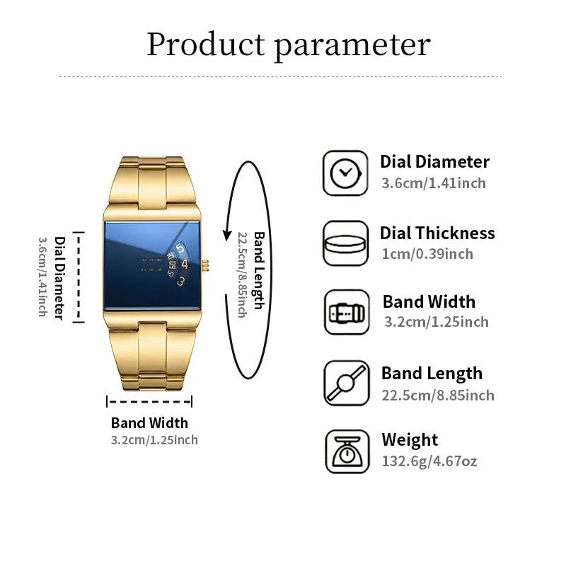 💼 50 % Rabatt – Herren-Quarzarmbanduhr im quadratischen Design – modernes Gehäuse, Edelstahlband & wasserdicht – vielseitig für Alltag & Business ⌚