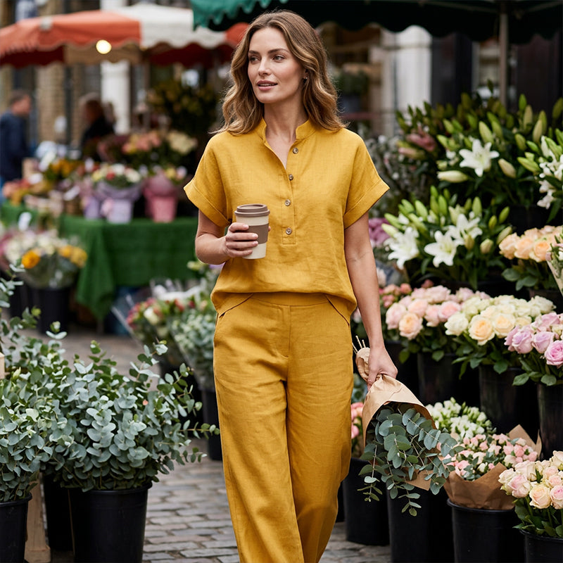 👚 50% RABATT! 🌸 Lässiges Damen-Set – T-Shirt & Lange Hose – Bequem, Stilvoll & Perfekt Für Den Täglichen Gebrauch, Arbeit Oder Freizeit 💃