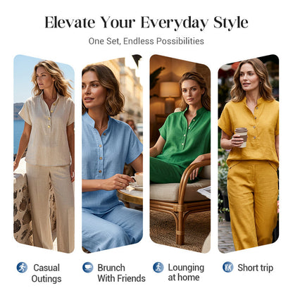 👚 50% RABATT! 🌸 Lässiges Damen-Set – T-Shirt & Lange Hose – Bequem, Stilvoll & Perfekt Für Den Täglichen Gebrauch, Arbeit Oder Freizeit 💃
