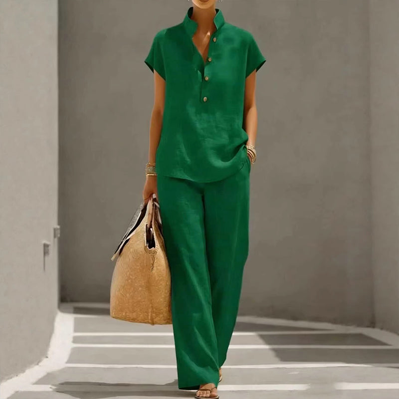 👚 50% RABATT! 🌸 Lässiges Damen-Set – T-Shirt & Lange Hose – Bequem, Stilvoll & Perfekt Für Den Täglichen Gebrauch, Arbeit Oder Freizeit 💃