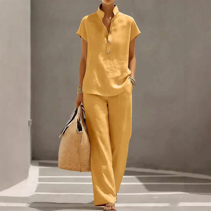 👕✨ 50% RABATT – NUR FÜR KURZE ZEIT! Lässiges Damen-Set – T-Shirt & lange Hose – Bequem & stylish für jeden Tag 👖