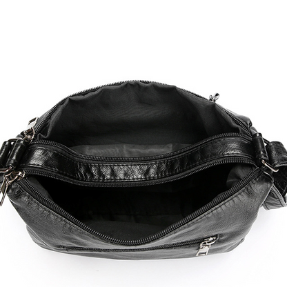 👜Damen Crossbody-Tasche aus weichem PU-Leder – mit mehreren Fächern – leicht, praktisch & vielseitig – ideal für Alltag & Reisen👜✨