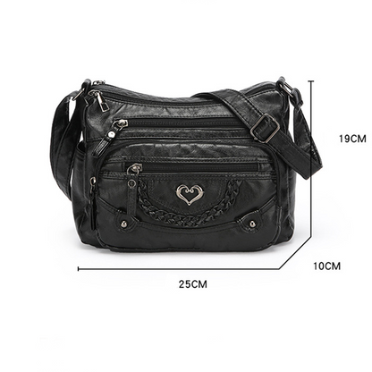👜Damen Crossbody-Tasche aus weichem PU-Leder – mit mehreren Fächern – leicht, praktisch & vielseitig – ideal für Alltag & Reisen👜✨