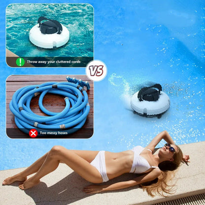 🤖🌊 Akku-Roboter-Poolreiniger für Schwimmbecken ✨