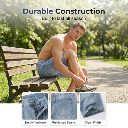 👖 50% RABATT! ☀️ Herren Denim-Shorts mit lässiger, lockerer Passform – Bequem, strapazierfähig & vielseitig für Sommer & Freizeit 🌊