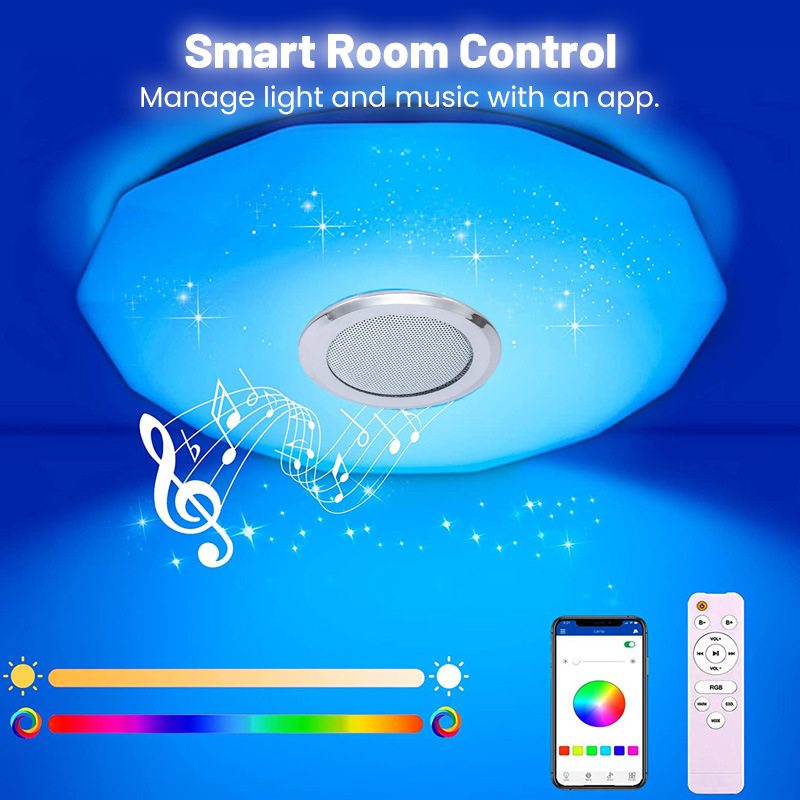 🎶💡 Intelligente LED-Musik-Deckenleuchte 🔊 Bluetooth-Lautsprecher
