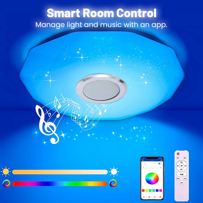 🎶💡 Intelligente LED-Musik-Deckenleuchte 🔊 Bluetooth-Lautsprecher