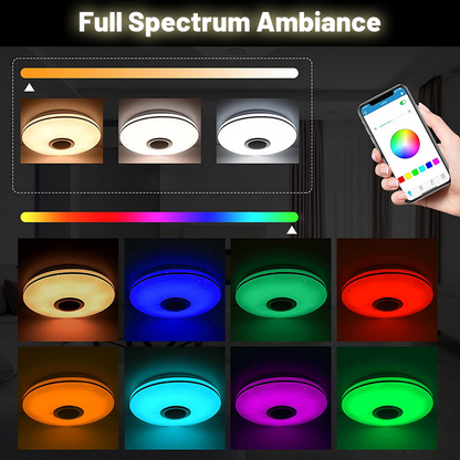 🎶💡 Intelligente LED-Musik-Deckenleuchte 🔊 Bluetooth-Lautsprecher