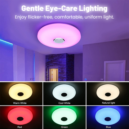 🎶💡 Intelligente LED-Musik-Deckenleuchte 🔊 Bluetooth-Lautsprecher